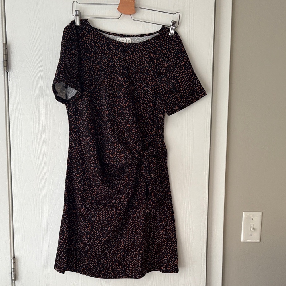 Maurices Black and Pink Patterned Mini Dress
